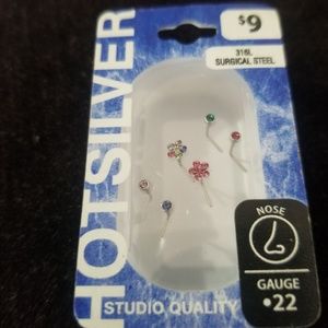 6 piece Nose piercings/jewelery